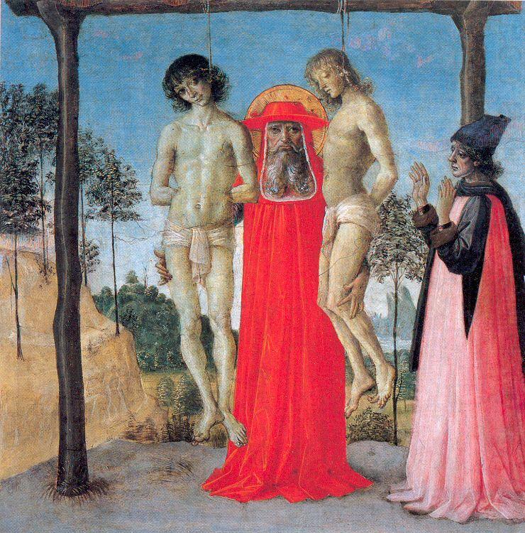 St. Jerome Supporting Two Men on the Gallows, PERUGINO, Pietro
